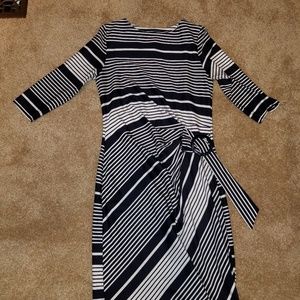 Navy and White Stripped Dress